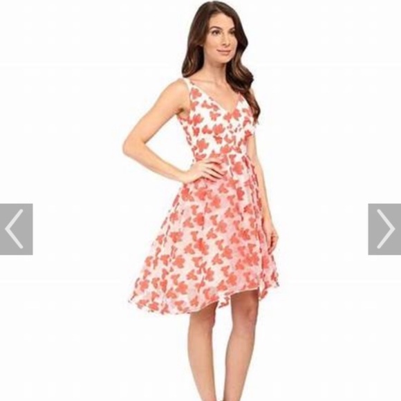 Eva by Eva Franco | Zander Butterfly Design Party Dress Orange & White-NWOT sz 2 - Picture 6 of 11